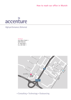 How to reach our office in Munich Accenture Anni-Albers-Straße 11 80807 München