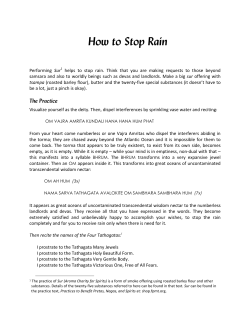 How to Stop Rain The Practice