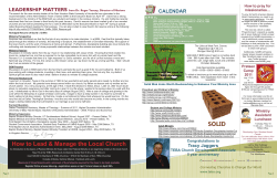 CALENDAR LEADERSHIP MATTERS  How to pray for