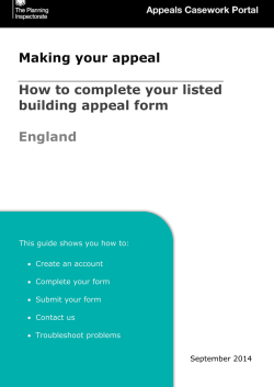 Making your appeal  How to complete your listed building appeal form