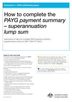 How to complete the PAYG payment summary – superannuation lump sum