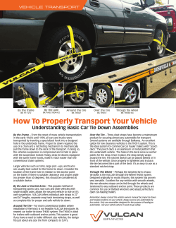 How To Properly Transport Your Vehicle VEHICLE TRANSPORT