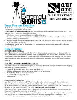 Entry Fees and Deadlines 2010 EntrY Form June 25th and 26th