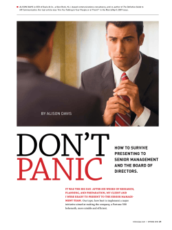don’t panic How to survive