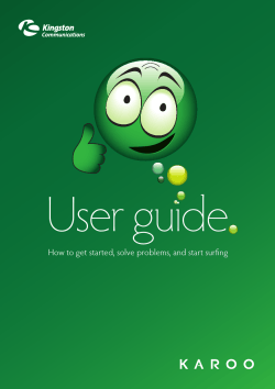 User guide How to get started, solve problems, and start surfing