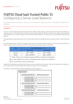 FUJITSU Cloud IaaS Trusted Public S5 Configuring a Server Load Balancer