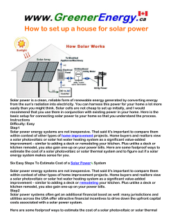 How to set up a house for solar power