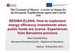 REDIBA-ELENA. How to implement energy efficiency investments when from Barcelona province