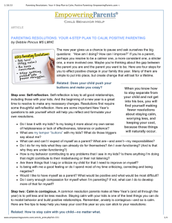 1/10/13 Parenting Resolutions: Your 4‑Step Plan to Calm, Positive Parenting‑EmpoweringParents.com <