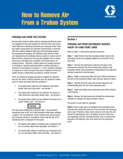 How to Remove Air From a Trabon System Section 1
