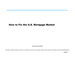 How to Fix the U.S. Mortgage Market Discussion Draft