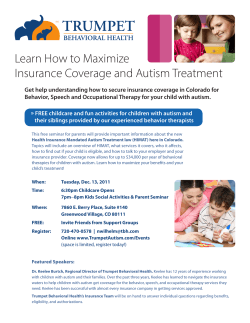 Learn How to Maximize Insurance Coverage and Autism Treatment
