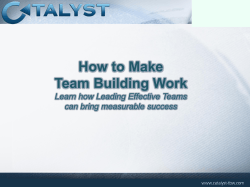 How to Make Team Building Work  Learn how Leading Effective Teams