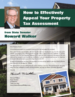 How to Effectively Appeal Your Property Tax Assessment Howard Walker