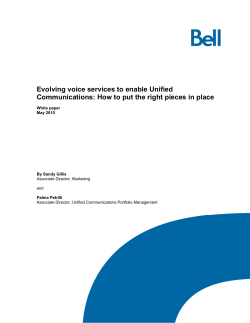Evolving voice services to enable Unified White paper