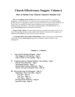 Church Effectiveness Nuggets: Volume 6