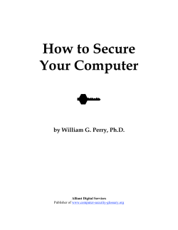 How to Secure Your Computer by William G. Perry, Ph.D.