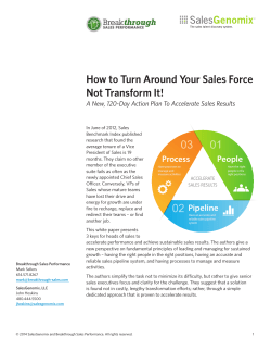 How to Turn Around Your Sales Force Not Transform It!
