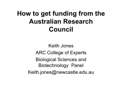 How to get funding from the Australian Research Council