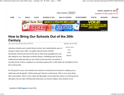 How to Bring Our Schools Out of the 20th Century --...