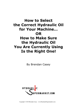 How to Select the Correct Hydraulic Oil for Your Machine…