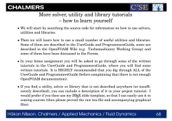More solver, utility and library tutorials – how to learn yourself