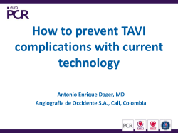 How to prevent TAVI complications with current technology
