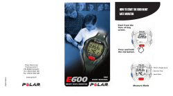 HOW TO START THE E600 HEART RATE MONITOR Start from the