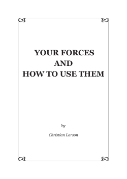 YOUR FORCES AND HOW TO USE THEM 