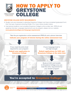 HOW TO APPLY TO GREYSTONE COLLEGE