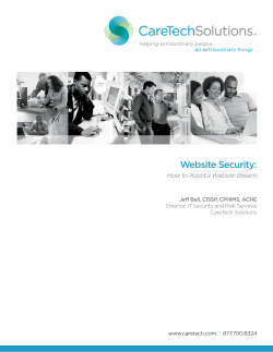 Website Security: &gt; How to Avoid a Website Breach