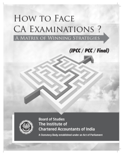 How to Face CA Examinations ? (IPCC / PCC / Final)