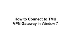 How to Connect to TMU VPN Gateway