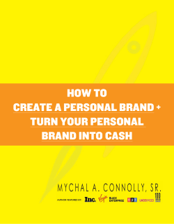 how to CREAtE A PERsonAl bRAnd + tuRn youR PERsonAl bRAnd into CAsh