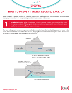 HOW TO PREVENT WATER ESCAPE/BACK-UP