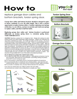 How to replace garage door cables and bottom brackets, torsion spring door.