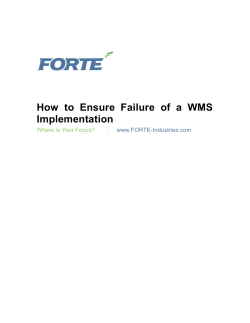 How  to  Ensure  Failure  of ... Implementation Where is Your Focus?