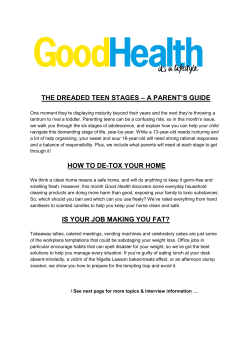 – A PARENT’S GUIDE THE DREADED TEEN STAGES