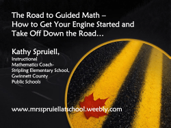 The Road to Guided Math – Take Off Down the Road…