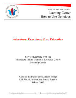 Learning Center How to Use Delicious Adventure, Experience &amp; an Education
