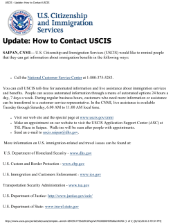 Update: How to Contact USCIS