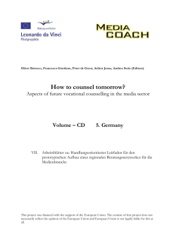 How to counsel tomorrow?  Volume – CD 5. Germany