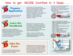 How  to  get   INCOSE  Certified ...
