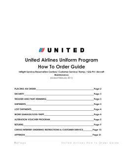 United Airlines Uniform Program How To Order Guide