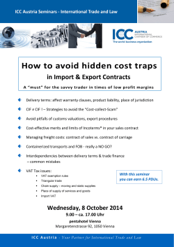 How to avoid hidden cost traps  in Import &amp; Export Contracts