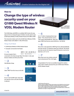 Change the type of wireless security used on your VDSL Modem Router