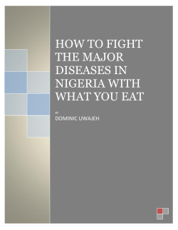 HOW TO FIGHT THE MAJOR DISEASES IN NIGERIA WITH