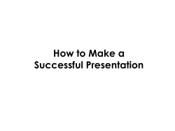 How to Make a Successful Presentation