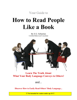 How to Read People Like a Book Your Guide to and...