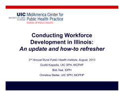 Conducting Workforce Development in Illinois: An update and how-to refresher 2